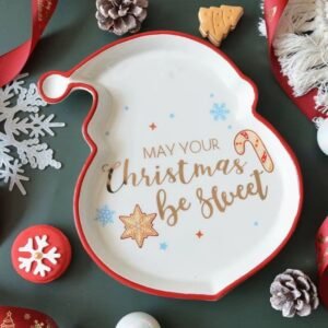 Assiette Deco De Noel Etoile Pere Noel Gant Etoile