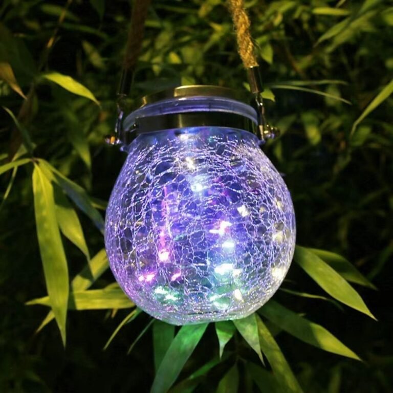 Bocal Rond Guirlande Lumineuse Solaire 15 X 12 Cm Impermeable 20 Led 2