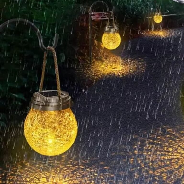 Bocal Rond Guirlande Lumineuse Solaire 15 X 12 Cm Impermeable 20 Led 4