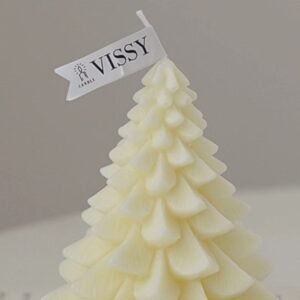 Bougie De Noel Sapin Blanc 3