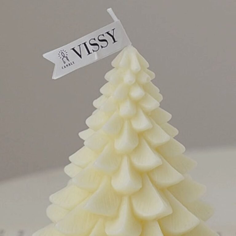 Bougie De Noel Sapin Blanc 4