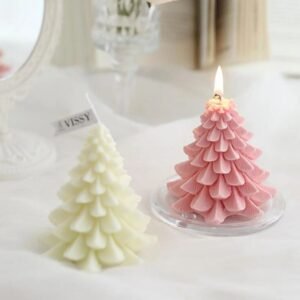Bougie De Noel Sapin Blanc 5