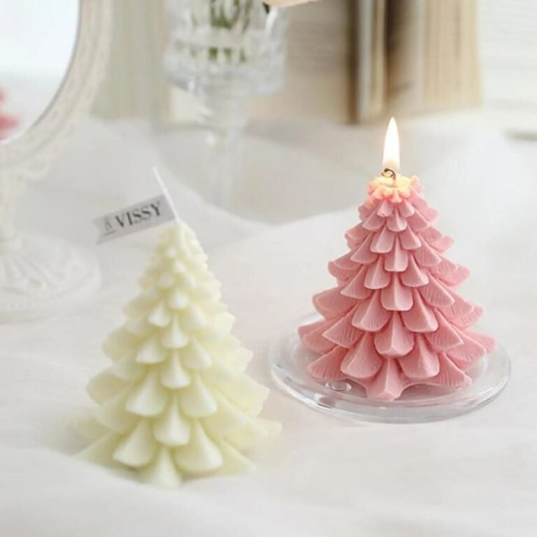 Bougie De Noel Sapin Blanc 5