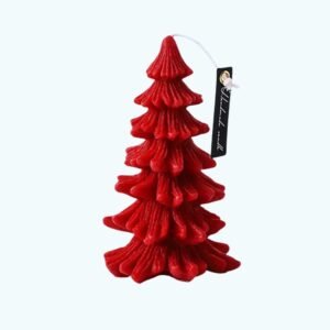 Bougie De Noel Sapin Rouge 2