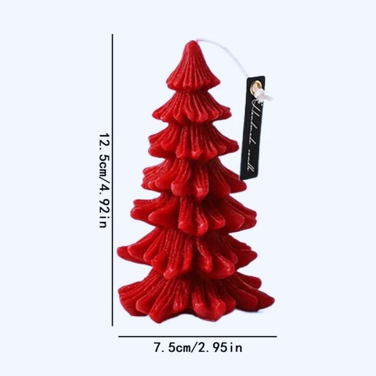 Bougie De Noel Sapin Rouge 3