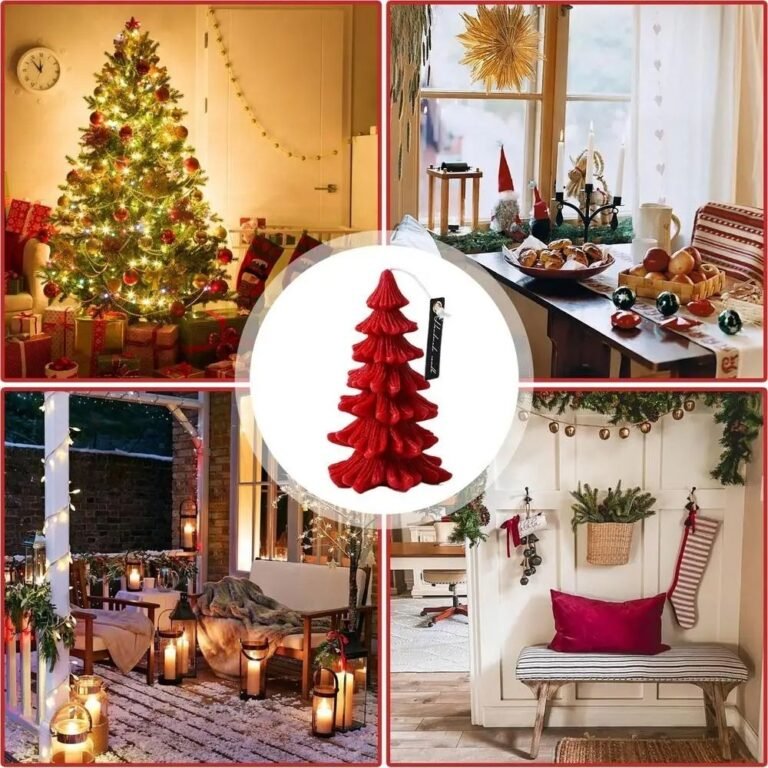 Bougie De Noel Sapin Rouge 5