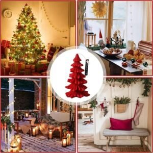 Bougie De Noel Sapin Rouge 6
