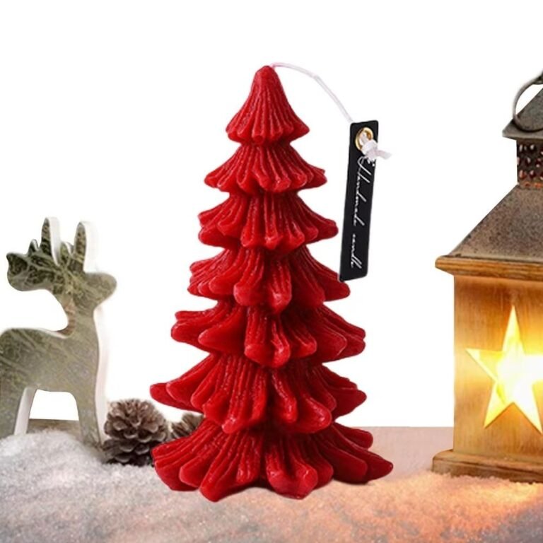 Bougie De Noel Sapin Rouge