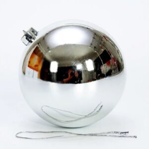 Boule De Noel Brillante Xxl Argentee 1
