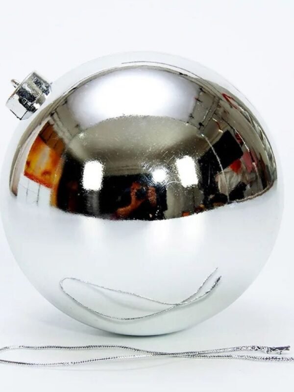 Boule De Noel Brillante Xxl Argentee 1