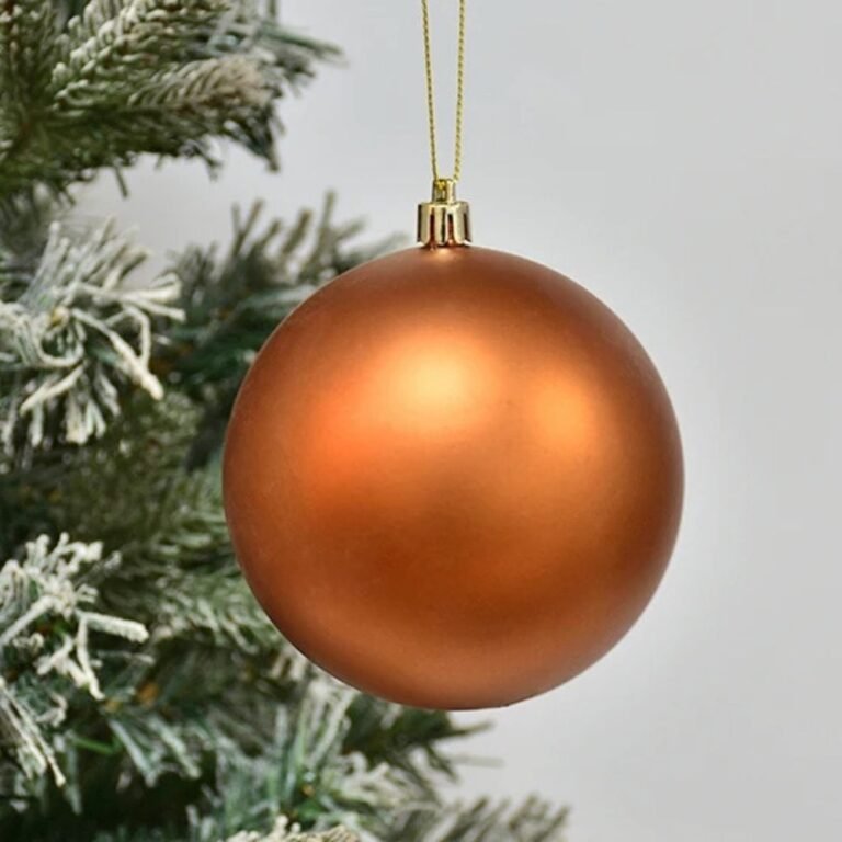 Boule De Noel Brillante Xxl Cuivree