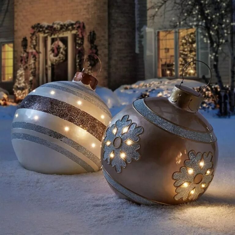 Boule De Noel Gonflable 60 Cm Argent 2