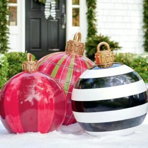 Boule De Noel Gonflable 60 Cm Rouge 1
