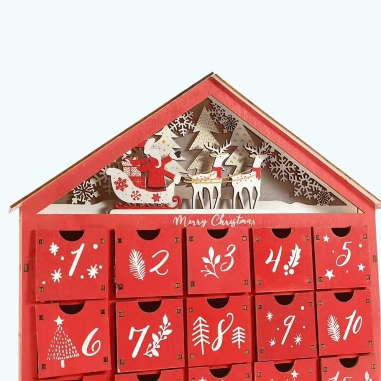 Calendrier De Lavent Maison Rouge Led 3