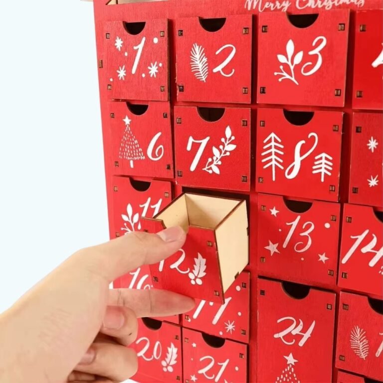 Calendrier De Lavent Maison Rouge Led 6