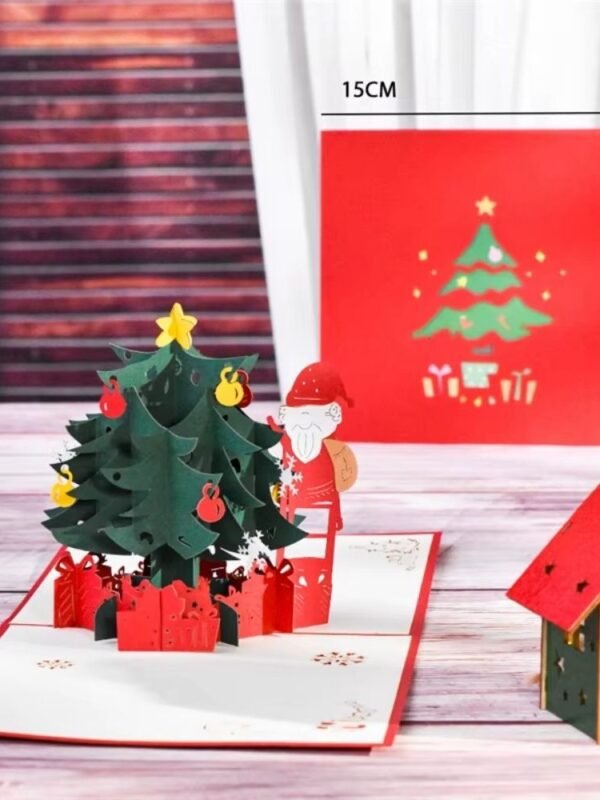 Carte De Noel En Relief Cheminee 1