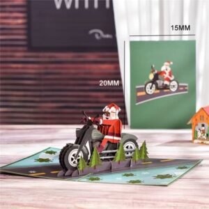 Carte De Noel Pere Noel Biker 1