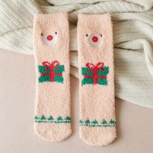 Chaussettes De Noel Beige 1