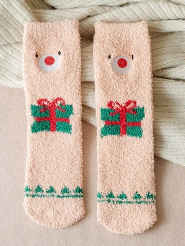 Chaussettes De Noel Beige 1