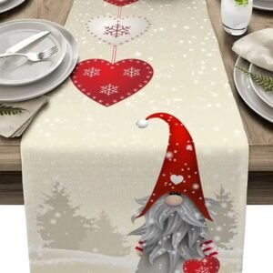 Chemin De Table Noel Blanc 1