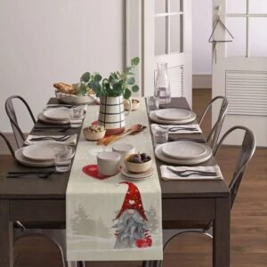 Chemin De Table Noel Blanc 3