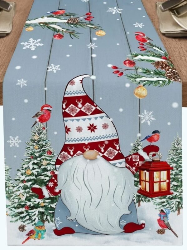 Chemin De Table Noel Bleu