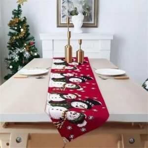Chemin De Table Noel Bonhommes De Neige 1