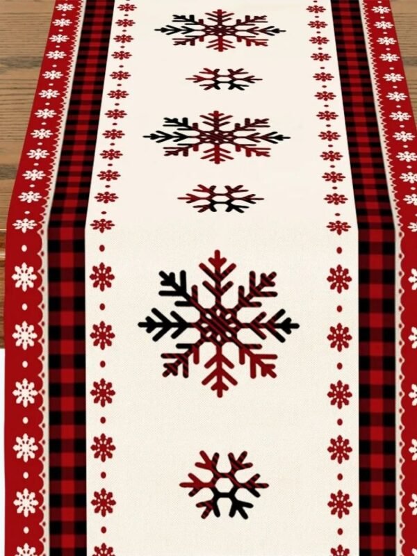 Chemin De Table Noel Flocon De Neige 1