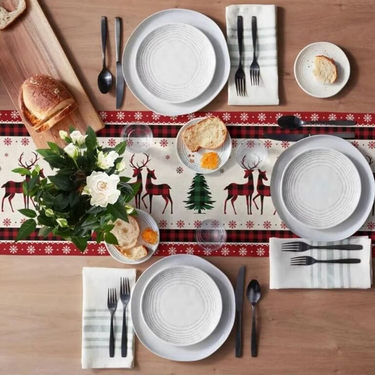 Chemin De Table Noel Rouge 2