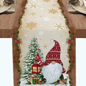 Chemin De Table Noel Rouge Et Or