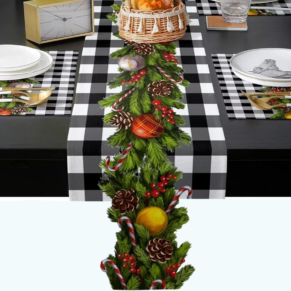 Chemin de table Noël végétal | Fabrique de Noël