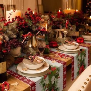 Chemin De Table Noel Vert