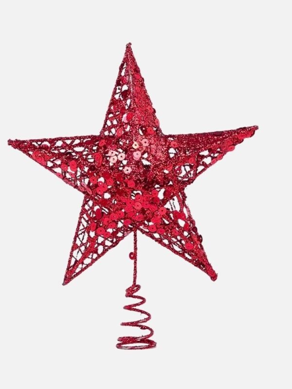 Cimier De Sapin De Noel Etoile Rouge 1