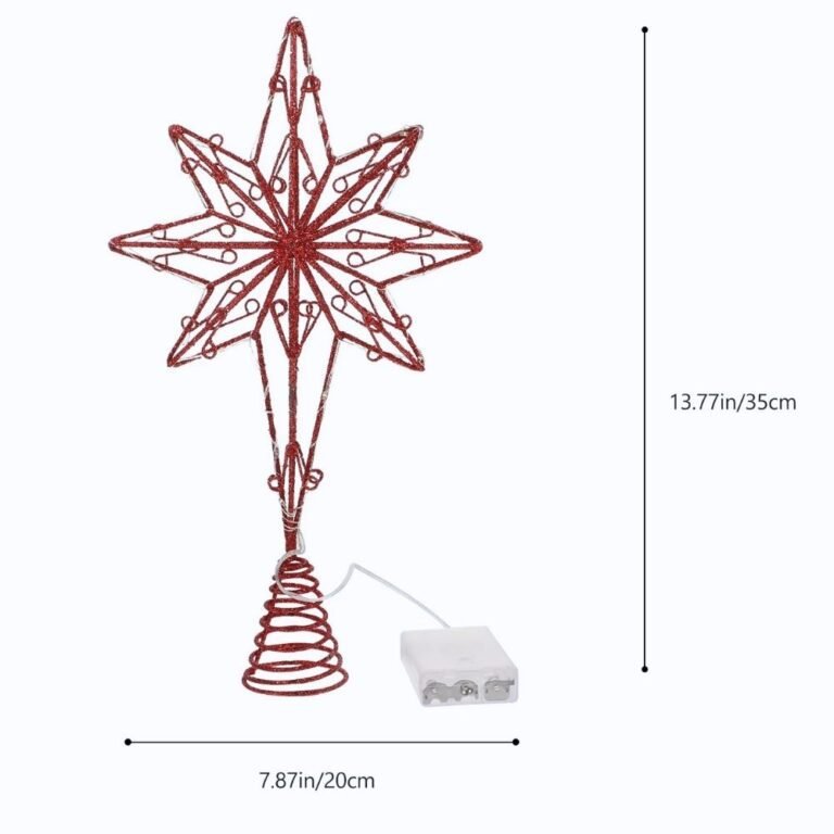 Cimier De Sapin De Noel Lumineux Etoile A 8 Branches 8