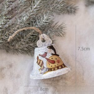 Cloche Blanche De Noel Bonhomme De Neige 2