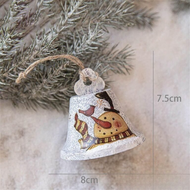 Cloche Blanche De Noel Bonhomme De Neige 2