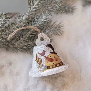Cloche Blanche De Noel Bonhomme De Neige