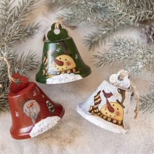 Cloche Blanche De Noel Bonhomme De Neige 4
