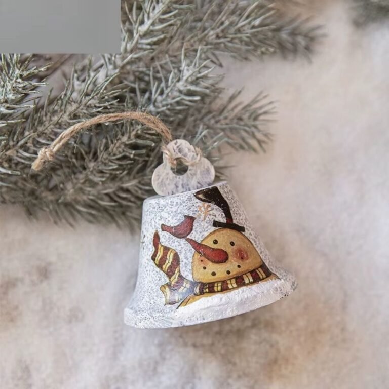 Cloche Blanche De Noel Bonhomme De Neige