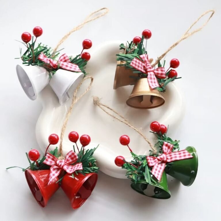 Cloche De Noel Double Cloche Or 2