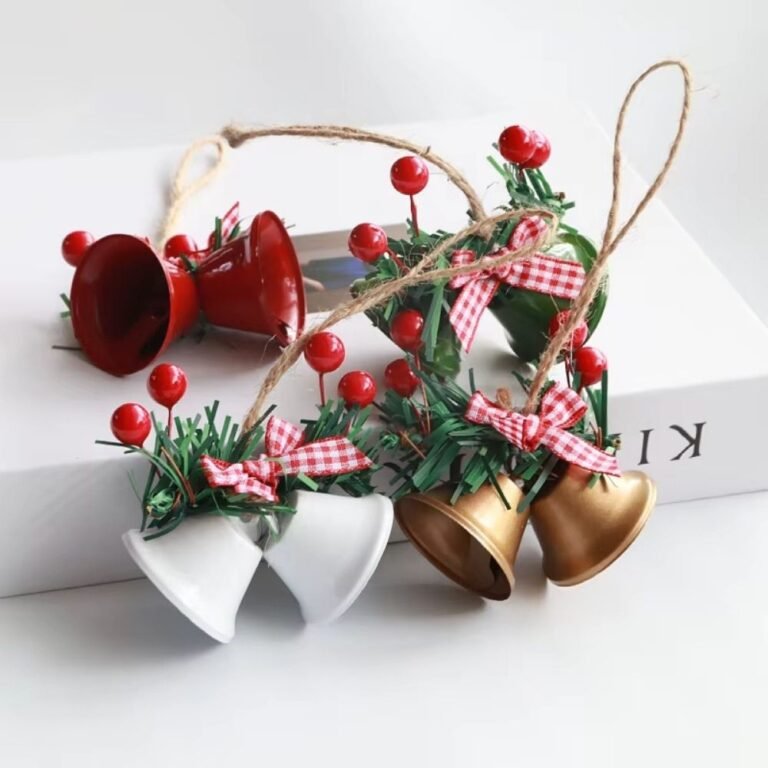 Cloche De Noel Double Cloche Or 3