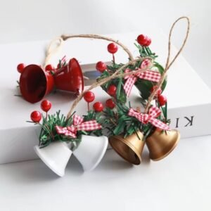 Cloche De Noel Double Cloche Or 4