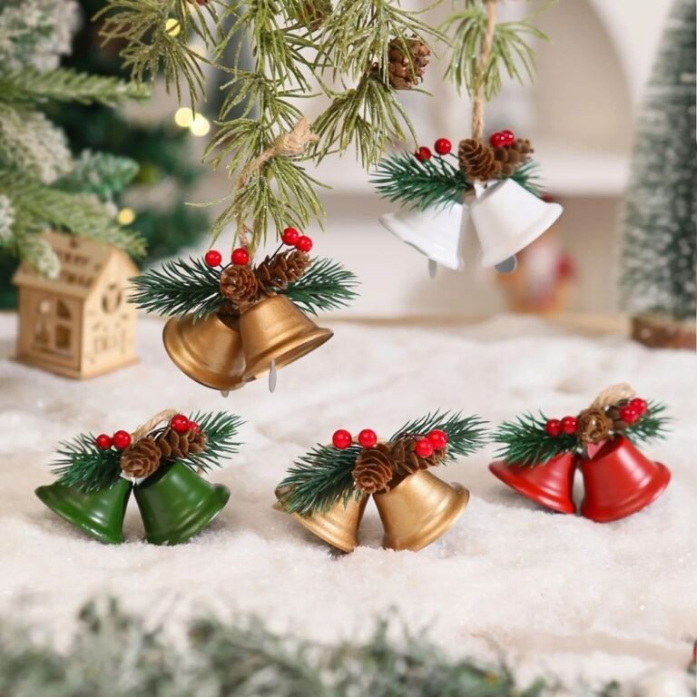 Cloche De Noel Double Cloche Rouge 1