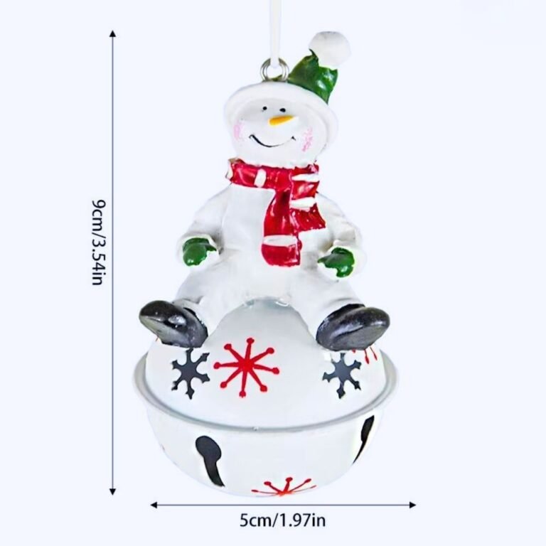 Cloche De Noel Grelot Bonhomme De Neige 4