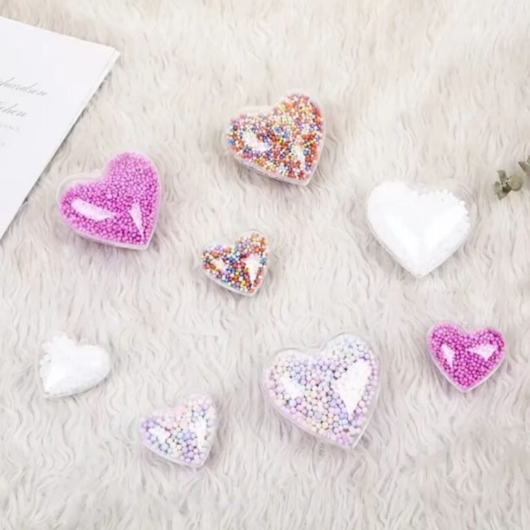 Coeur En Plastique Transparent En Deux Parties 2