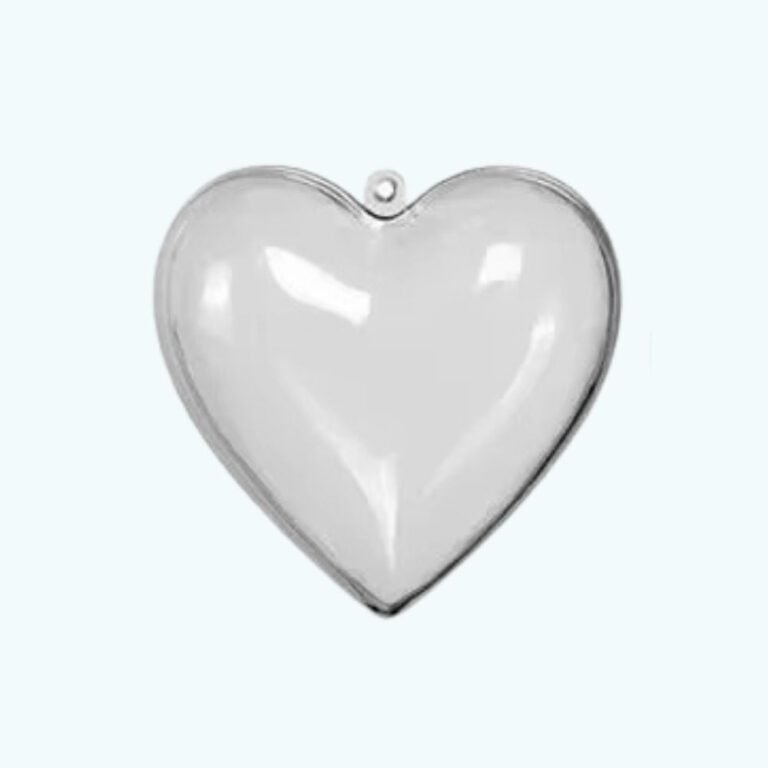 Coeur En Plastique Transparent En Deux Parties