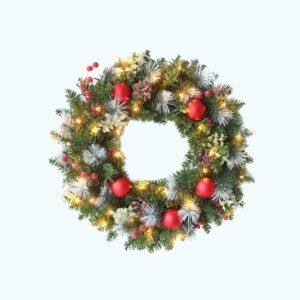 Couronne De Noel Illuminee Exterieur