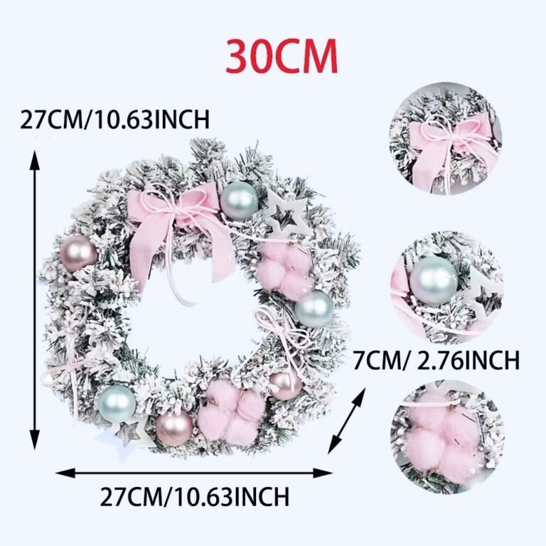 Couronne De Noel Rose 3