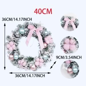 Couronne De Noel Rose 4