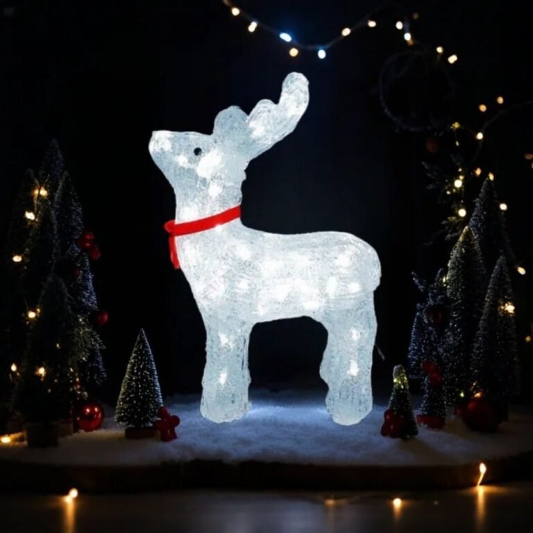 Decoration Illuminee De Noel Acrylique Renne 1